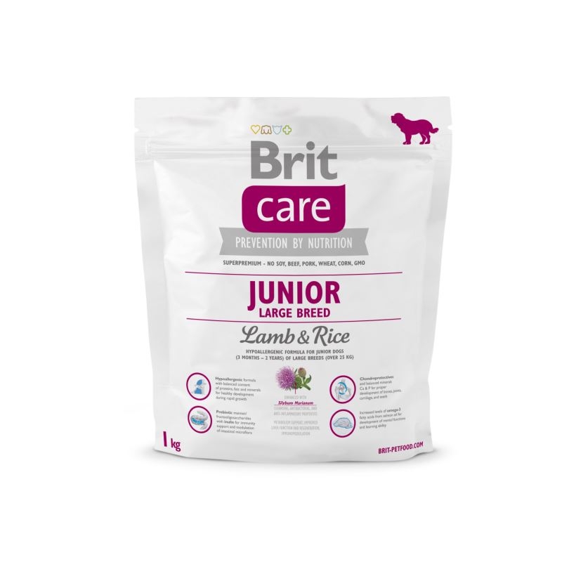 Brit Care Junior Large Breed Lamb & Rice, 1 kg Brit imagine 2022