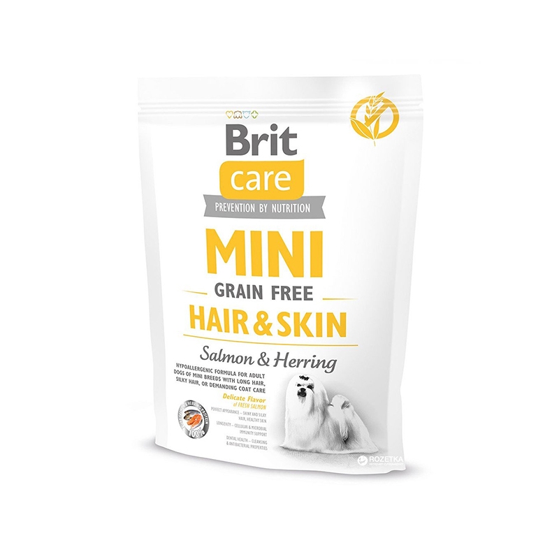 Brit Care Mini Grain Free Hair & Skin, 400 g imagine