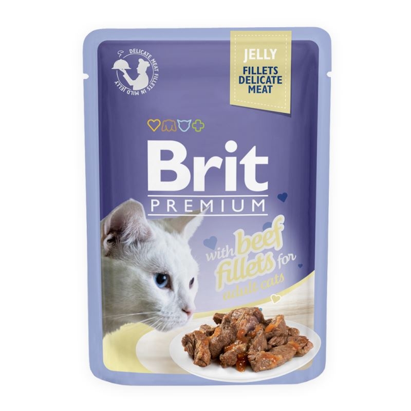 Brit Cat Delicate Beef in Jelly, 85 g Brit imagine 2022