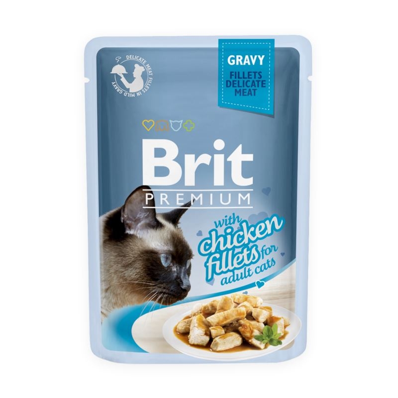 Brit Cat Delicate Chicken in Gravy, 85 g Brit imagine 2022