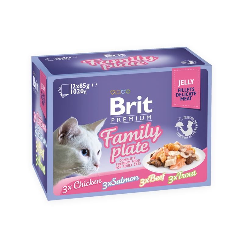 Brit Cat MPK Delicate Family plate in Jelly, 12 x 85 g Brit imagine 2022