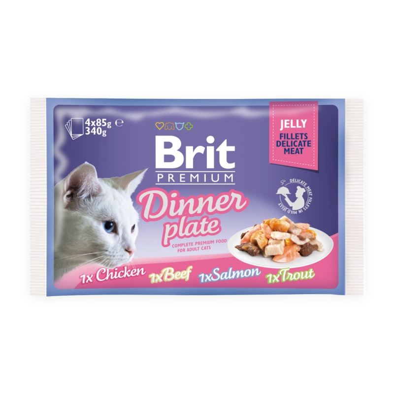 Brit Cat MPK Delicate Dinner plate in Jelly, 4 x 85 g Brit imagine 2022