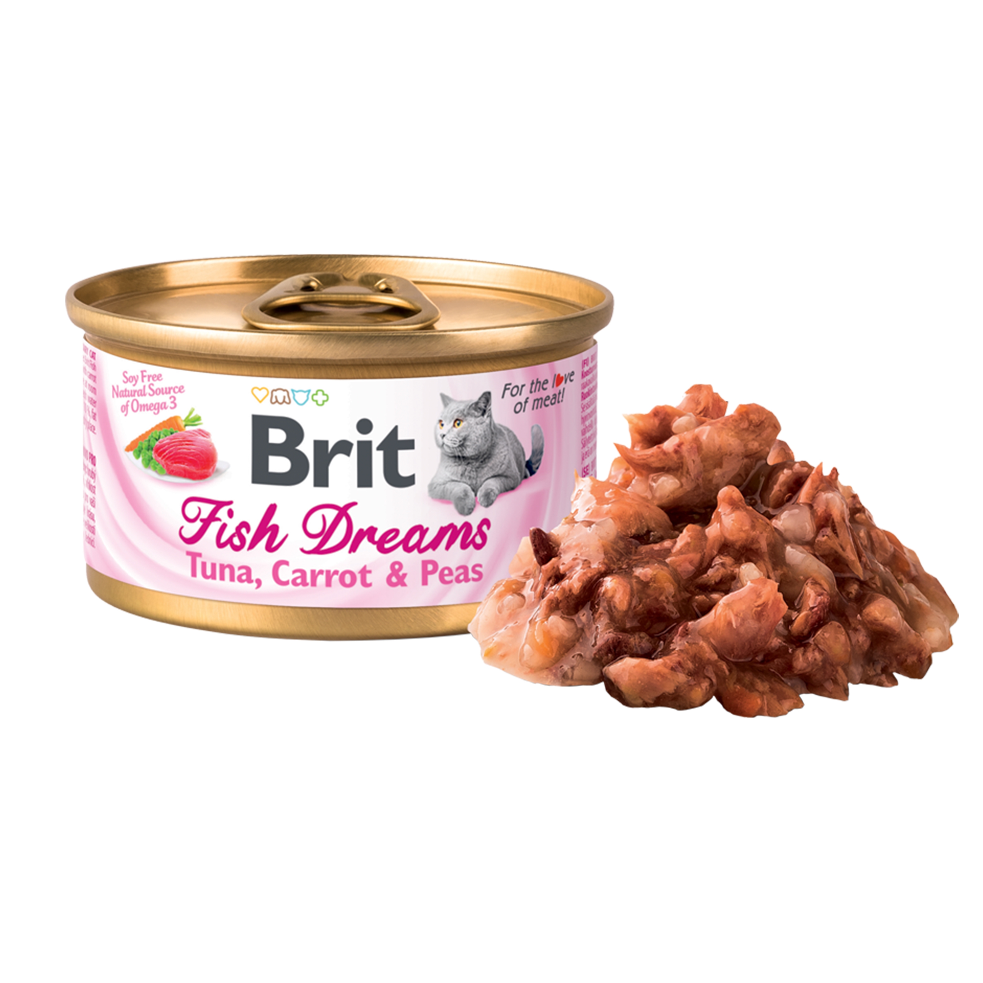 Brit Fish Dreams Tuna, Carrot and Pea, 80 g imagine
