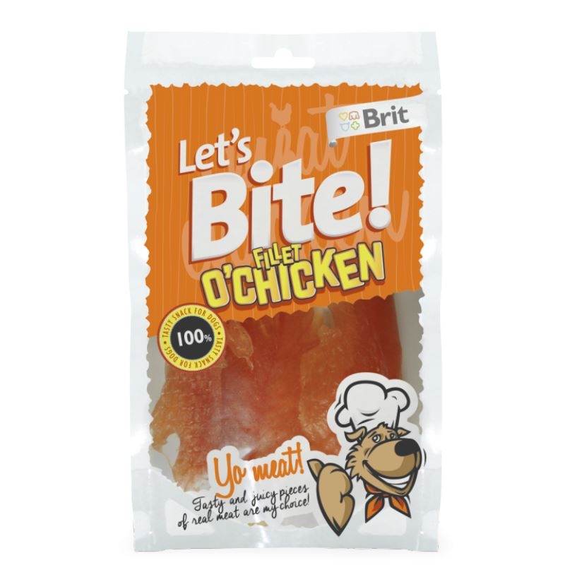 Brit Lets Bite Fillet O’Chicken, 80 g Brit imagine 2022
