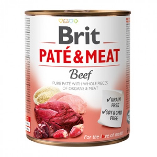 Brit Pate and Meat Beef, 800 g Brit imagine 2022