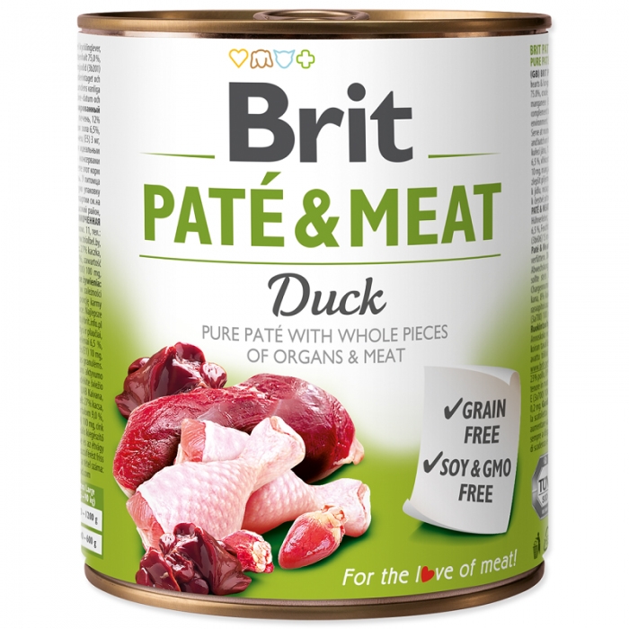Brit Pate and Meat Duck, 800 g Brit imagine 2022