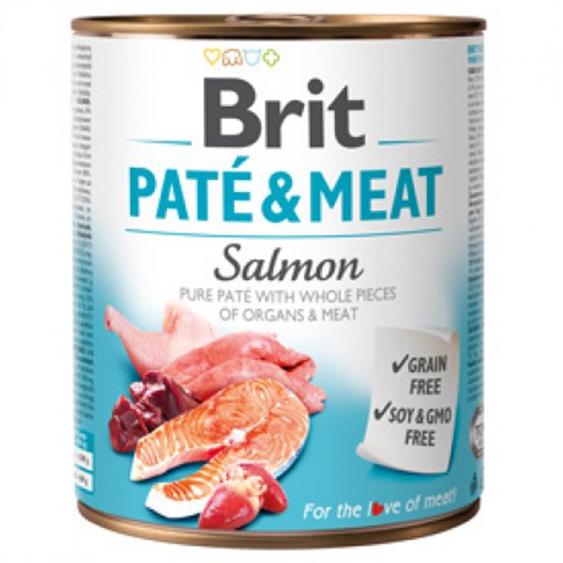 Brit Pate and Meat Salmon, 800 g Brit imagine 2022