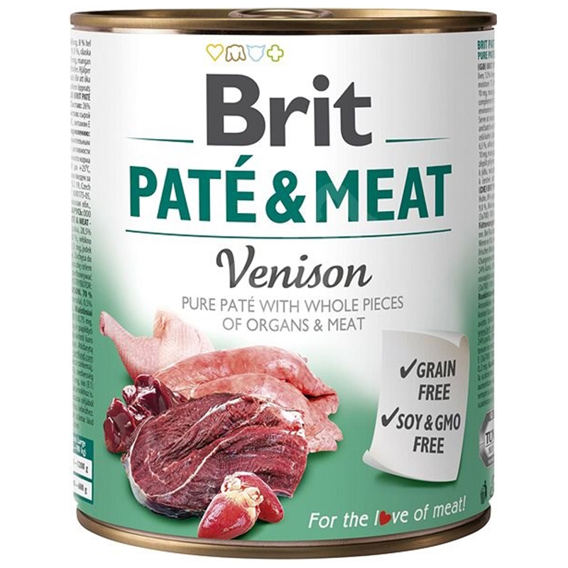 Brit Pate and Meat Venison, 800 g imagine