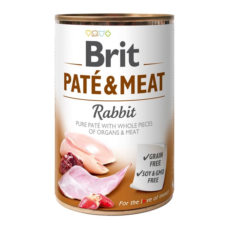 Brit Pate & Meat Rabbit, 400 g Brit imagine 2022