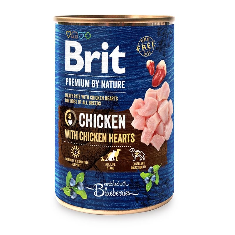 Brit Premium by Nature Chicken with Hearts, 400 g Brit imagine 2022