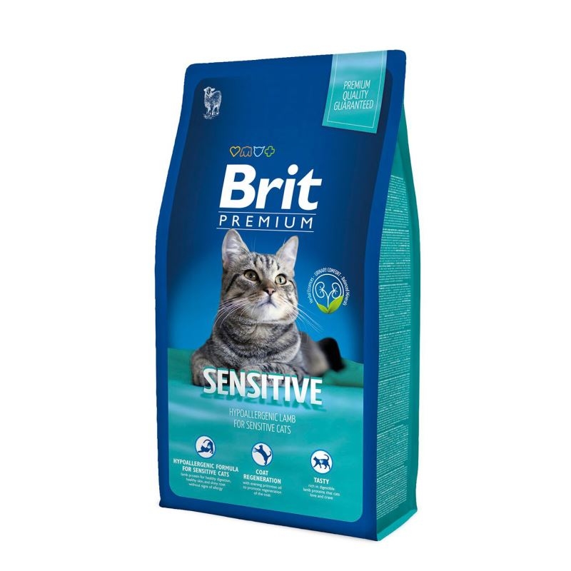 Brit Premium Cat Adult Sensitive, 8 kg Brit imagine 2022