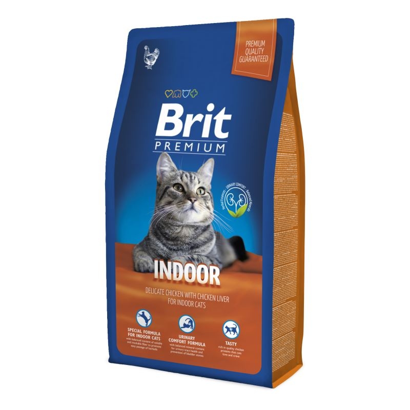 Brit Premium Cat Indoor, 8 kg Brit imagine 2022
