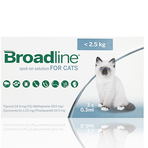 BROADLINE Spot-on Pisici < 2,5 kg 3pipete imagine