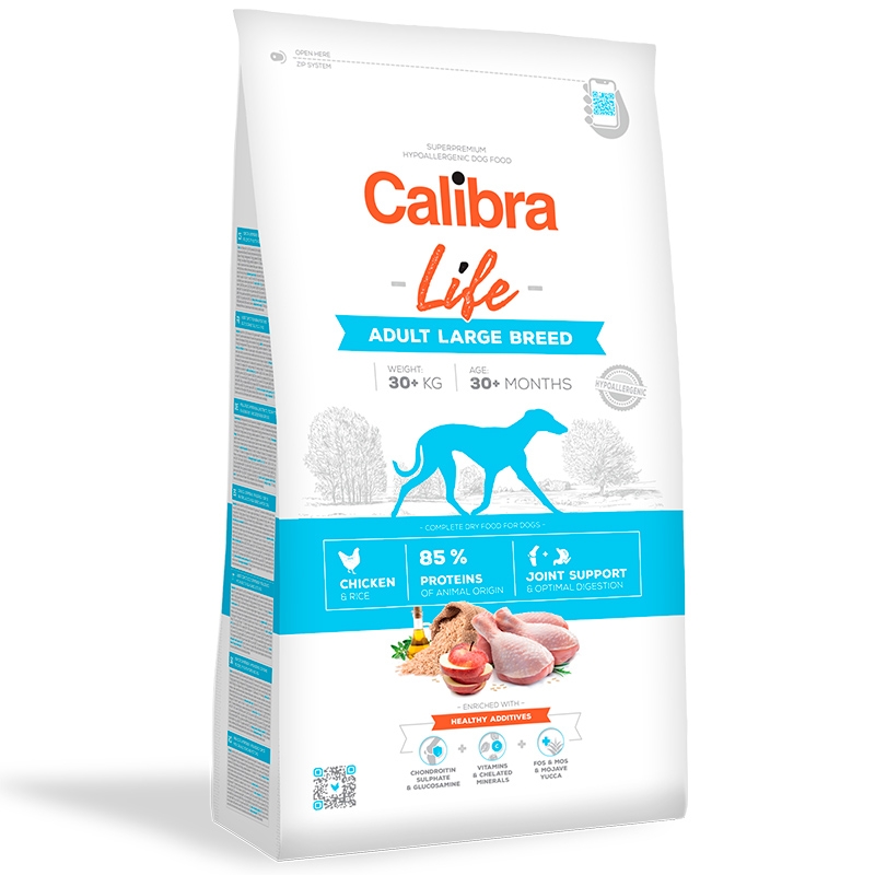 Calibra Dog Life Adult Large Breed Chicken, 12 kg Calibra imagine 2022