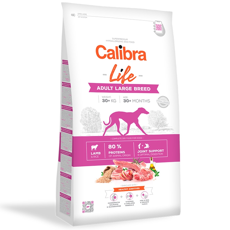 Calibra Dog Life Adult Large Lamb, 12 kg imagine