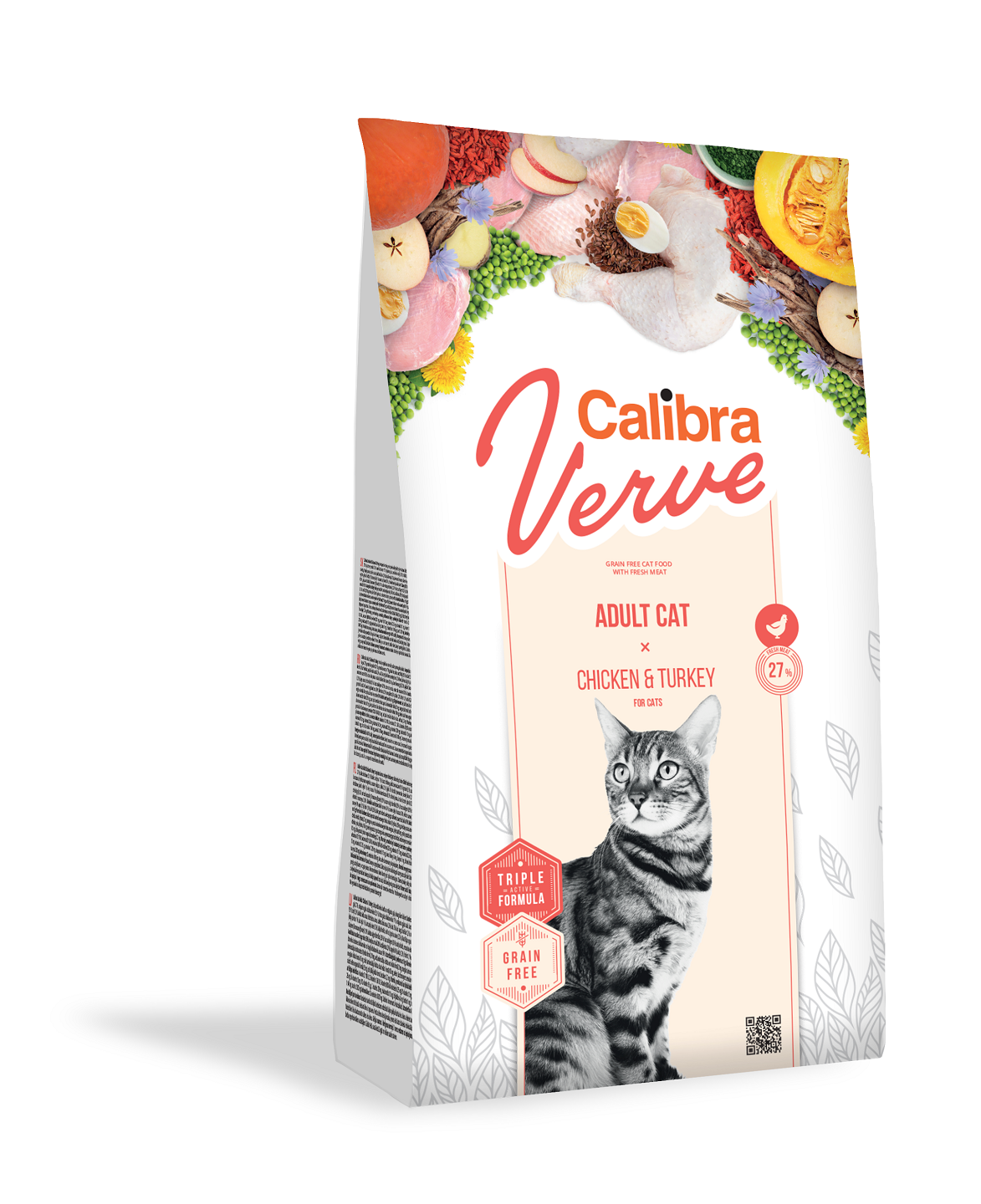 Calibra Cat Verve Grain Free Adult, Chicken & Turkey, 750 g Calibra imagine 2022