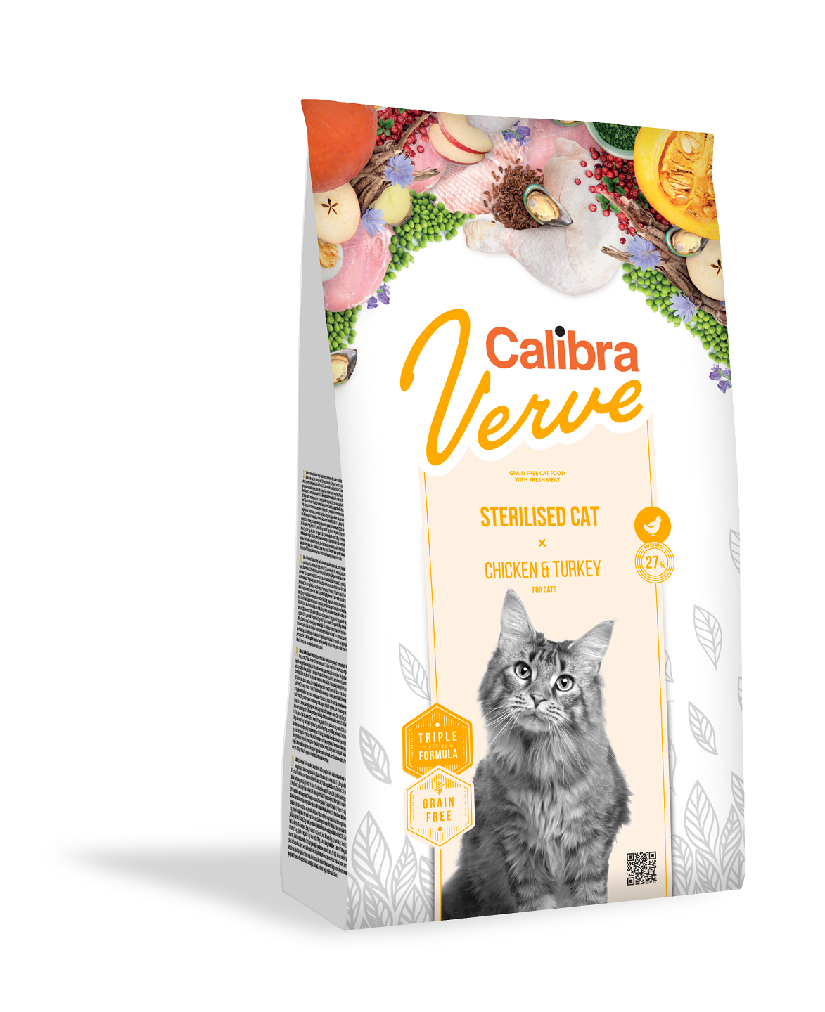 Calibra Cat Verve Grain Free Sterilised, Chicken & Turkey, 3.5 kg Calibra imagine 2022
