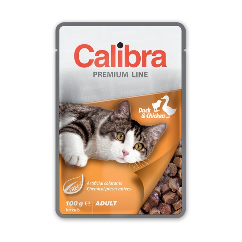 Calibra Cat Pouch Premium Adult Duck & Chicken, 100 g imagine