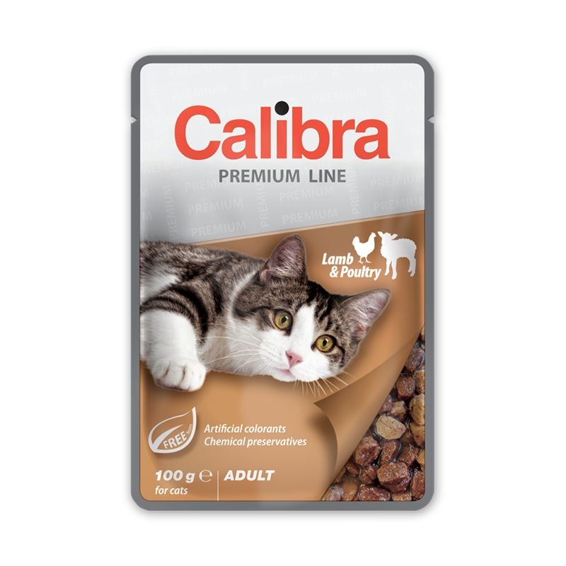 Calibra Cat Pouch Premium Adult Lamb & Poultry, 100 g Calibra