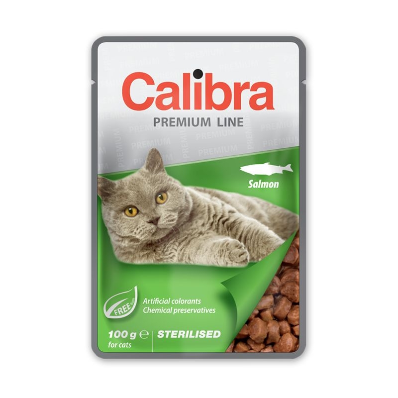 Calibra cat pouch premium adult sterilized salmon, 100 g