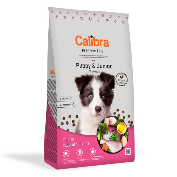 Calibra Dog Premium Puppy & Junior, 12 kg Calibra