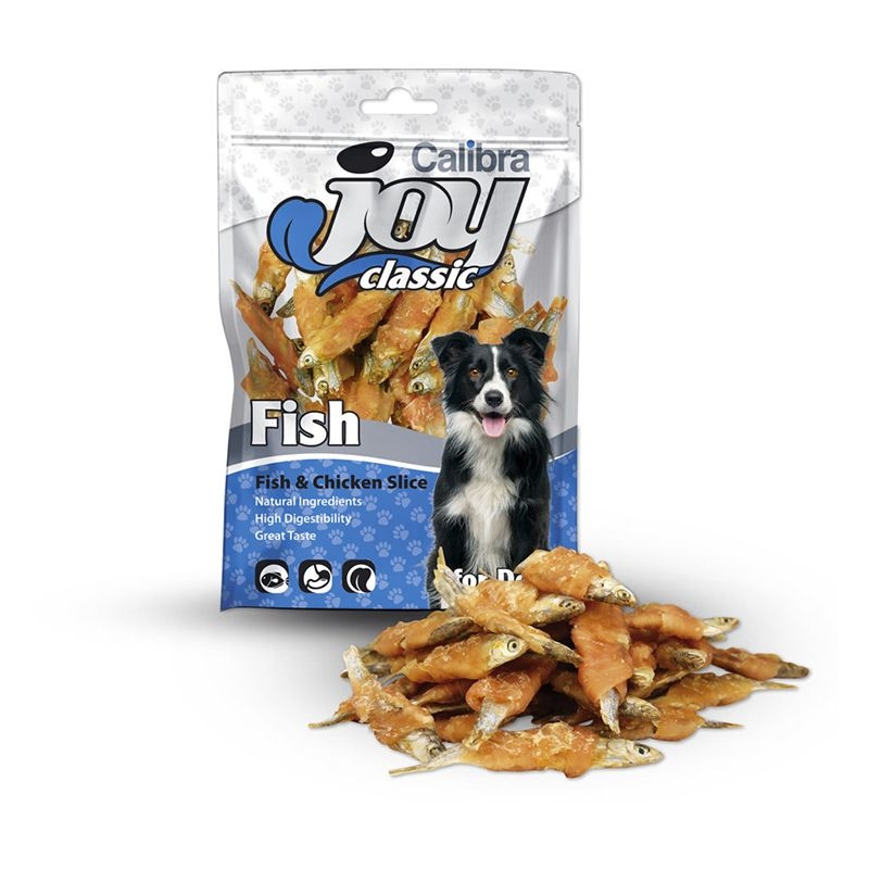 Calibra joy dog classic fish & chicken slice, 80 g