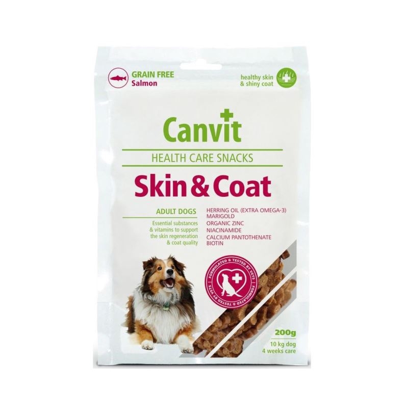 Canvit Health Care Skin and Coat Snack, 200 g Canvit imagine 2022