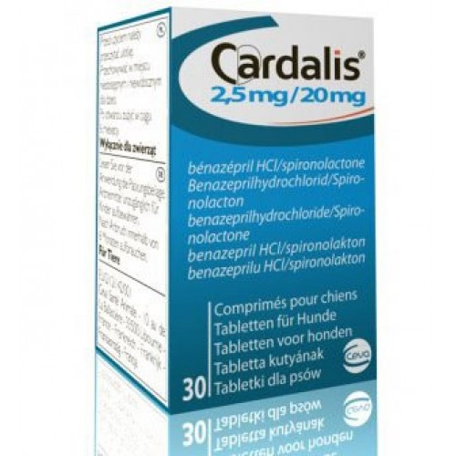 CARDALIS 2,5 MG / 20 MG - 30 TABLETE: 117,72 RON - PetMart PetShop