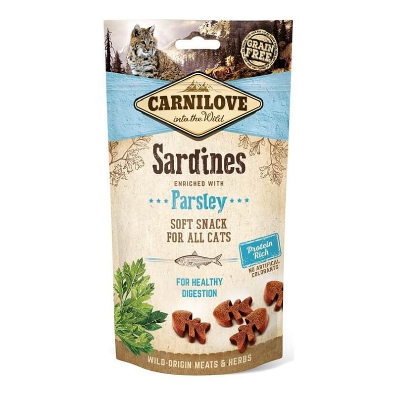 Carnilove Cat Semi Moist Snack Sardine with Parsley, 50 g Carnilove imagine 2022