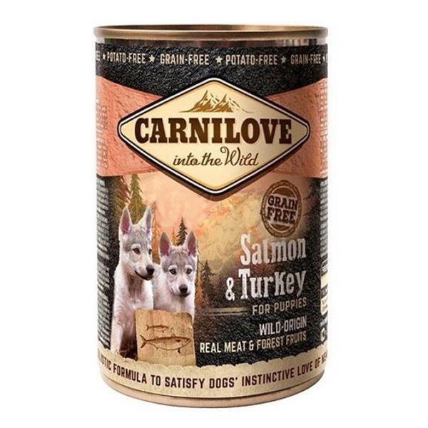 Carnilove Dog Wild Meat Salmon & Turkey For Puppies, 400 g Carnilove imagine 2022
