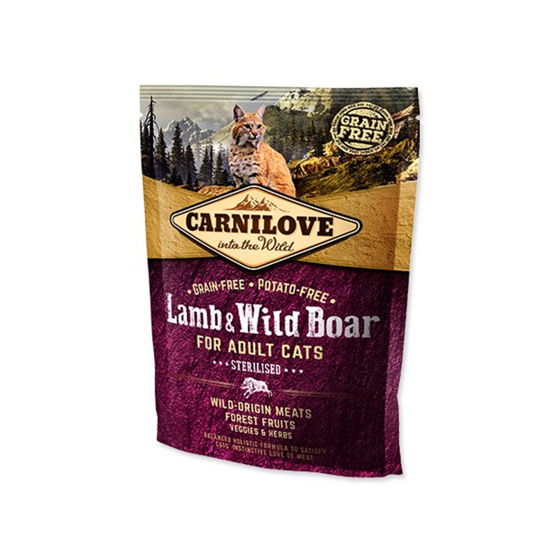 Carnilove Lamb and Wild Boar for Adult Cats, Sterilised, 400 g Carnilove