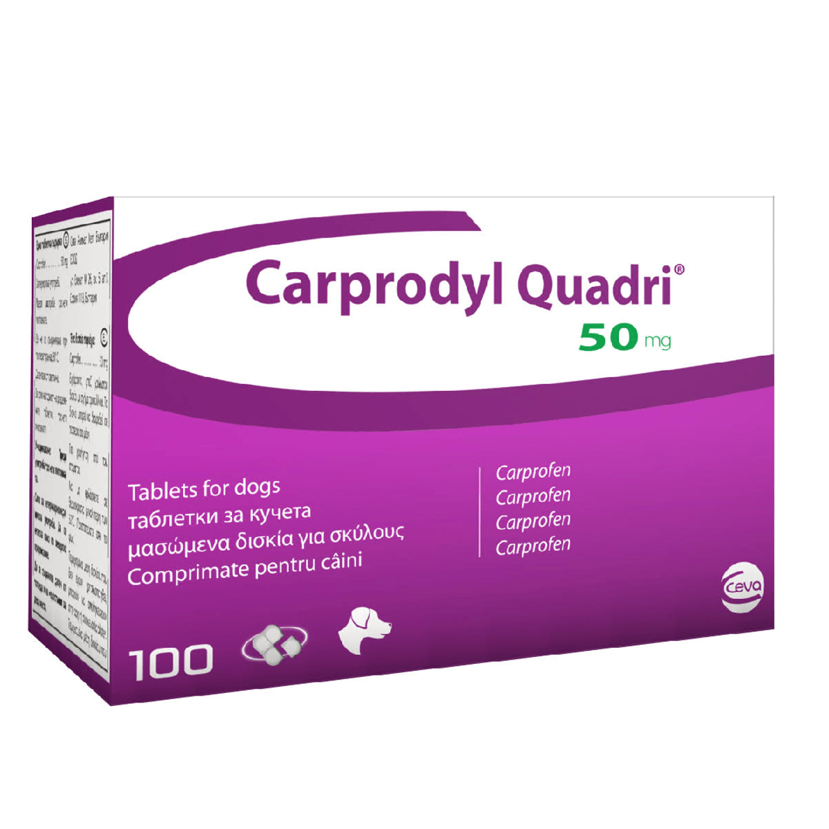 Carprodyl Quadri, 50 mg, 100 tablete Ceva Sante imagine 2022