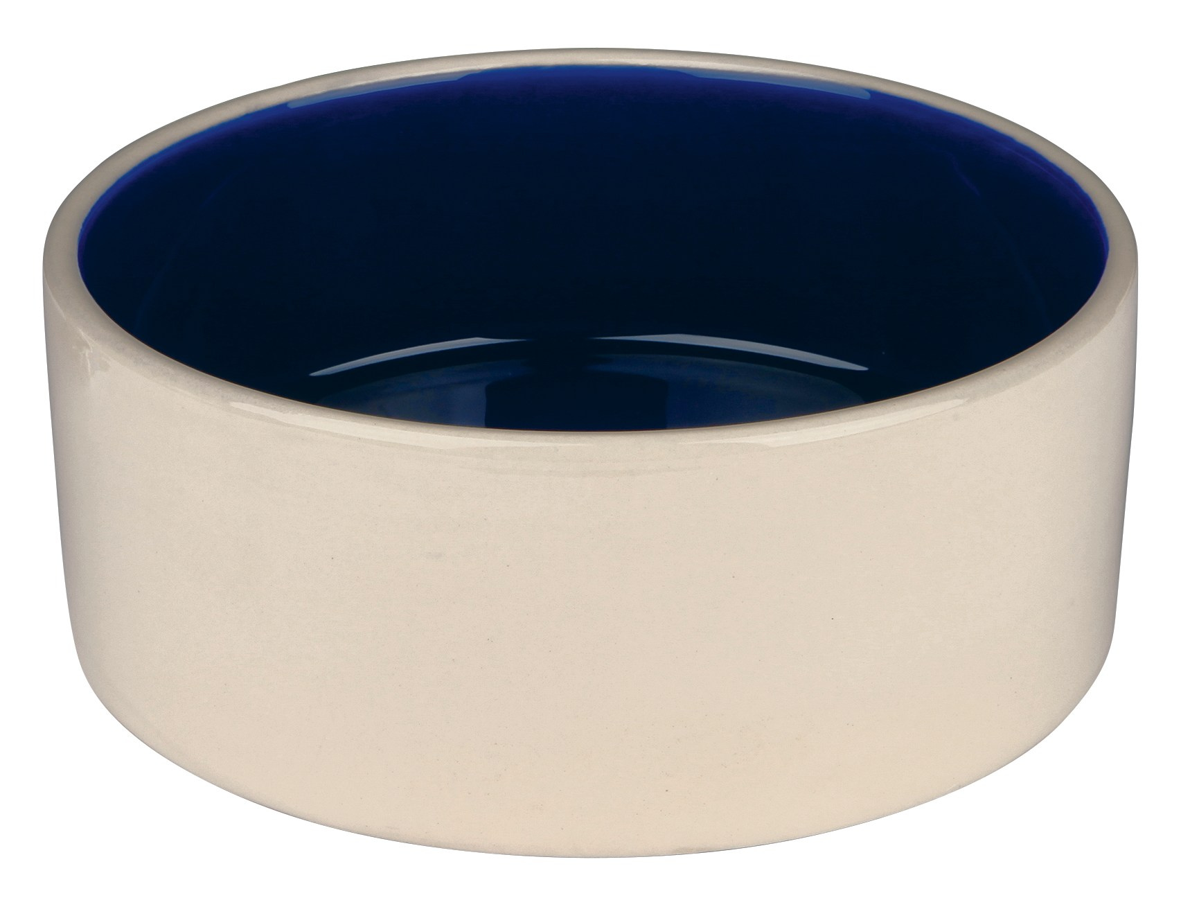 Castron ceramica 1 l/18 cm crem cu albastru 2451