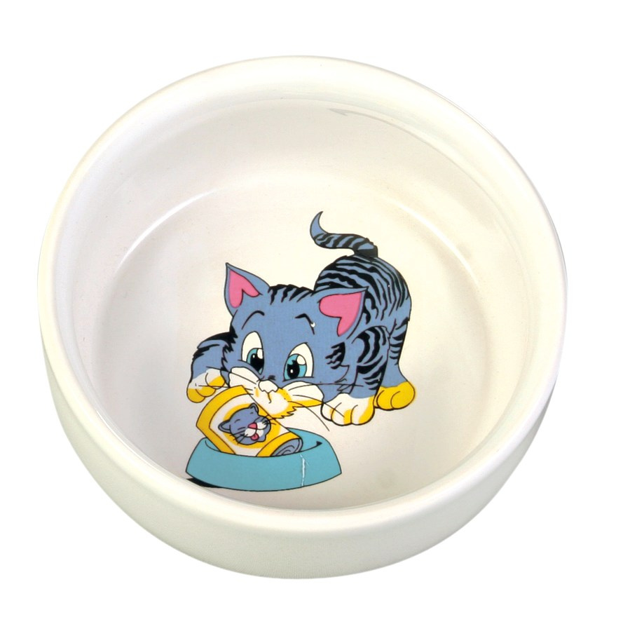 Castron Pisica Ceramica 0.3 l/11 cm 4009 petmart.ro