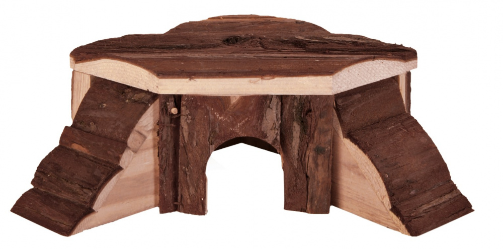 Casuta lemn hamsteri cu rampa 21x7x19 cm 6175