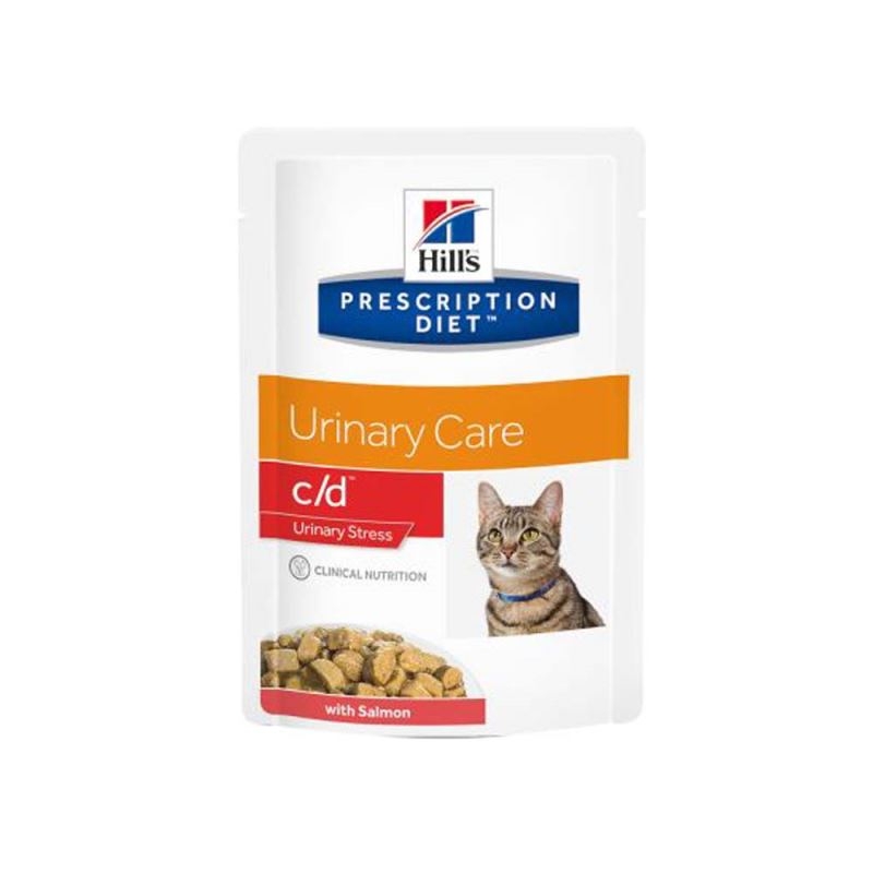 Hill's pd c/d urinary stress urinary care hrana pentru pisici cu somon 85 g (plic)