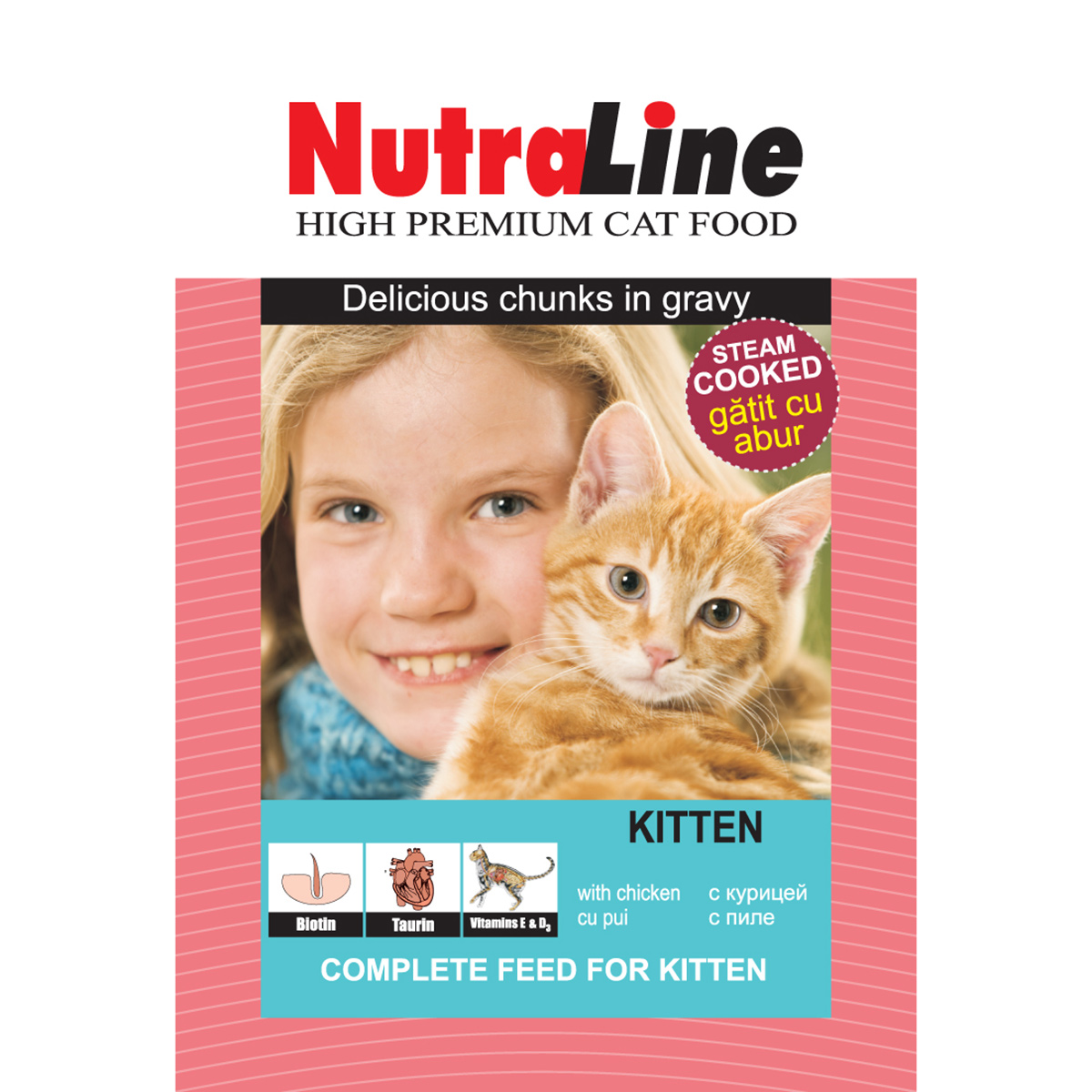 Nutraline Classic Kitten plic 100 g imagine