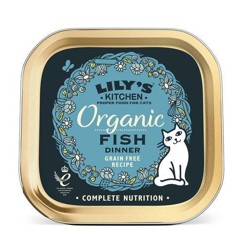 Mancare umeda pisici, lily's kitchen, adult organic fish, 85 g