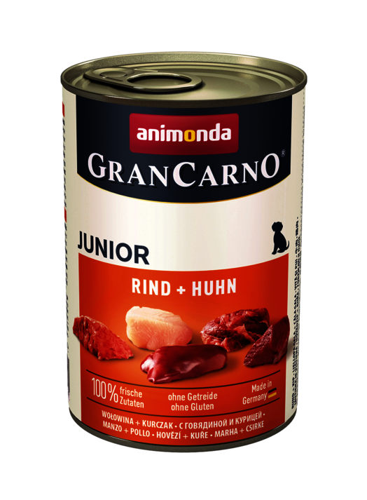Hrana umeda caini, Grancarno Junior Dog Vita + Pui, 400 g Animonda imagine 2022