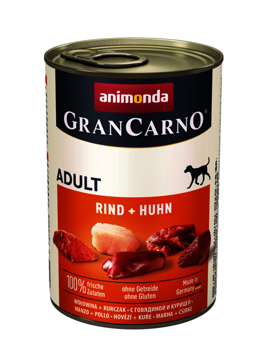Hrana umeda caini, Grancarno Adult Dog Vita + Pui, 400 g Animonda imagine 2022