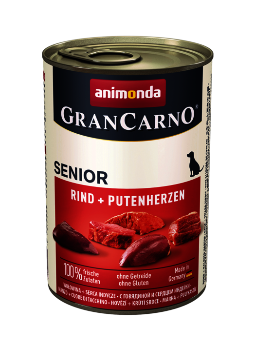 Hrana umeda caini, Grancarno Senior Dog, Vita + Inima Curcan, 400 g Animonda imagine 2022