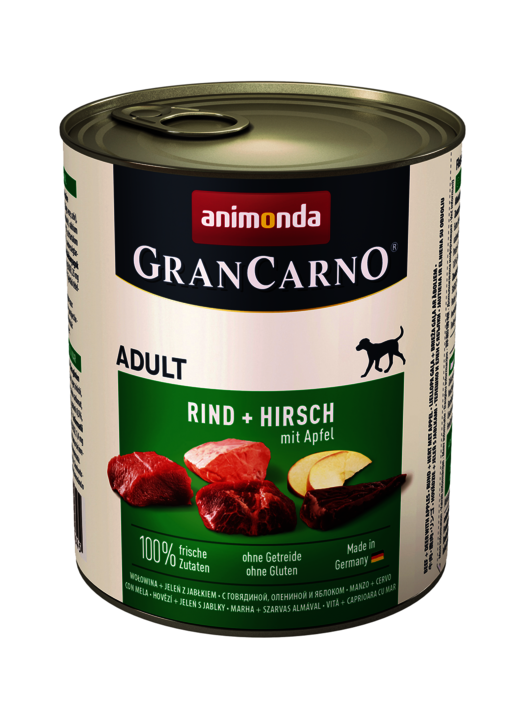 Hrana umeda caini, Grancarno Adult Dog Caprioara + Mar, 800 g Animonda imagine 2022