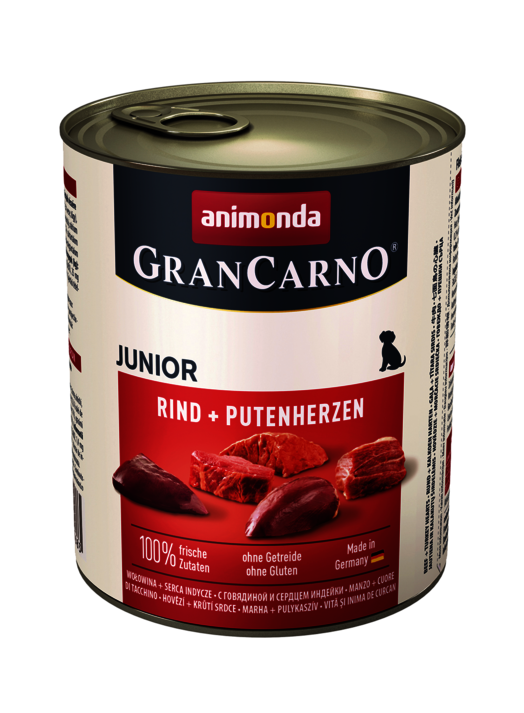 Hrana umeda caini, Grancarno Junior Dog Vita + Inima Curcan, 800 g Animonda imagine 2022