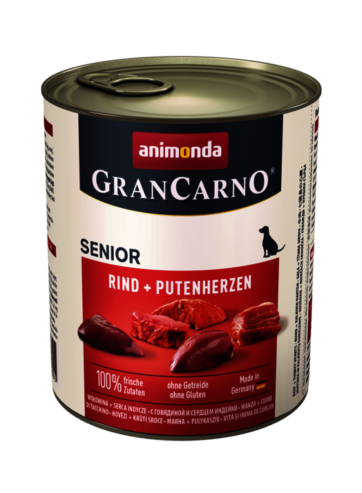 Hrana umeda caini, Grancarno Senior Dog Vtia + Inima Curcan, 800 g Animonda imagine 2022