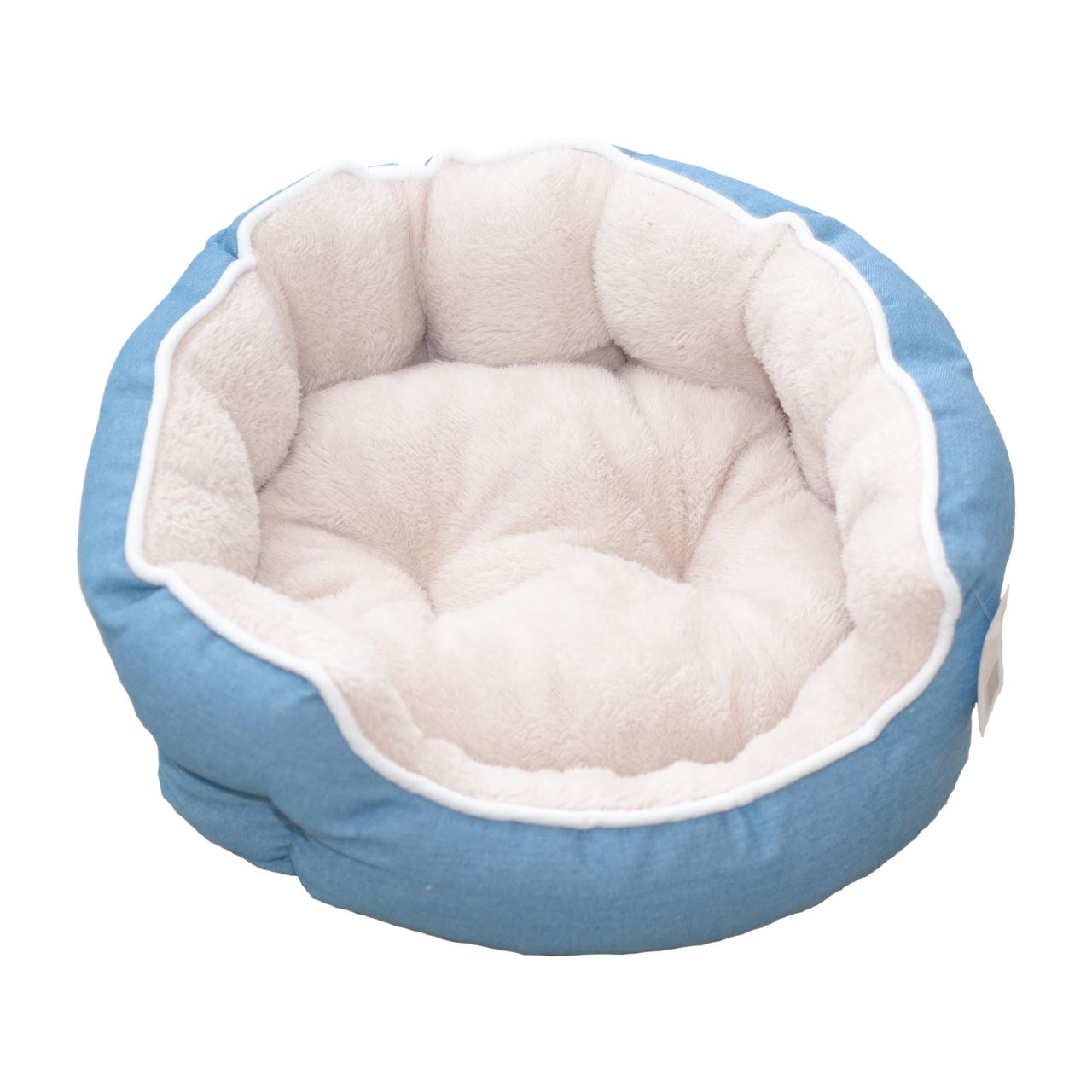 Culcus Pentru Caini Si Pisici Jeans/plush Bleu-bej 59 X 53 X 20 Cm/ 9258-2002C AMC