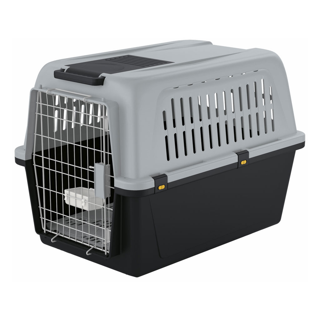 Cusca caine transport atlas 60 classic negru / gri, 91 x 51 x 66 cm
