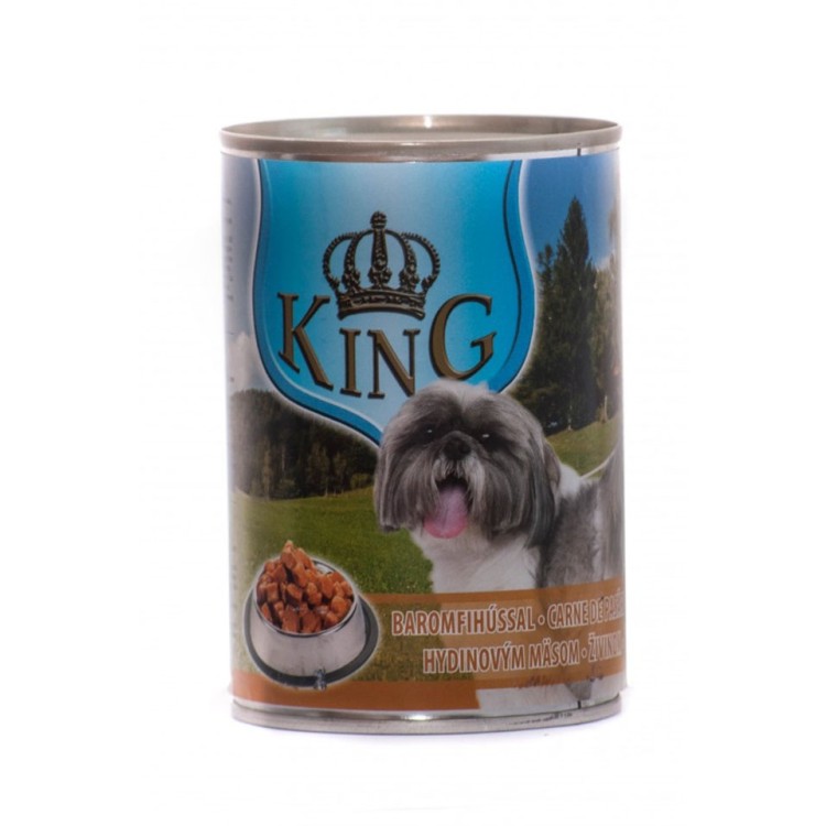 King Dog, conserva cu carne de pasare, 415 g