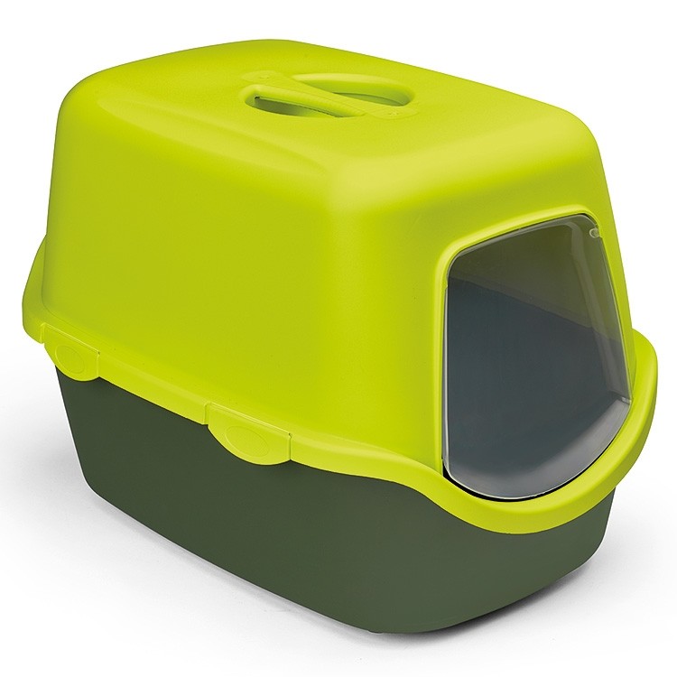 Litiera acoperita, Stefanplast Cathy Verde Lime, 56x40x40 cm