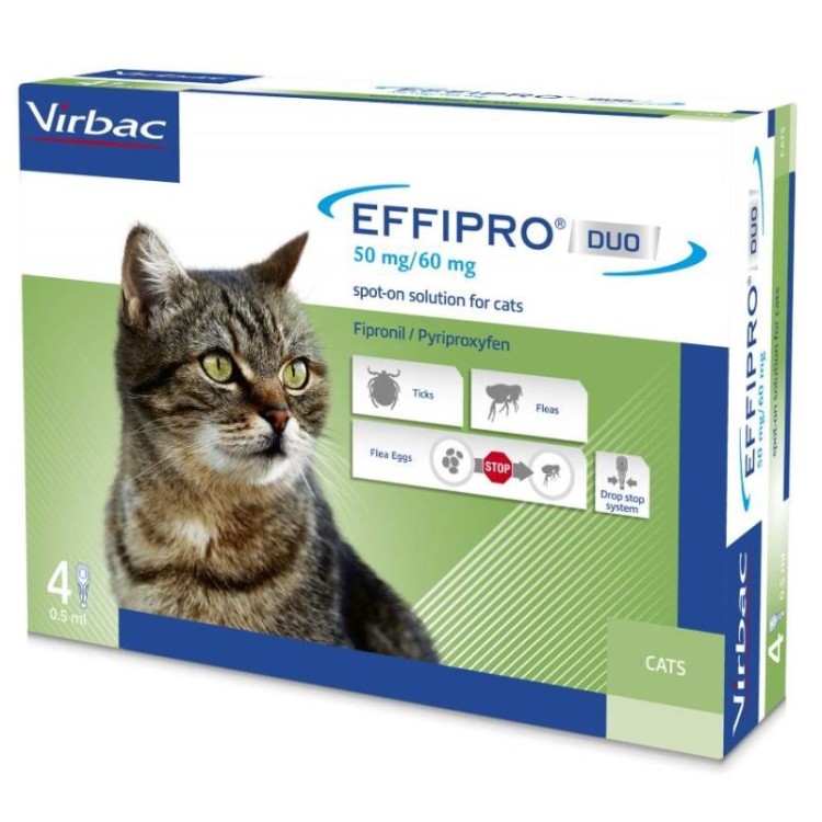 Effipro Duo Cat, 4 pipete: 103,89 RON - PetMart PetShop