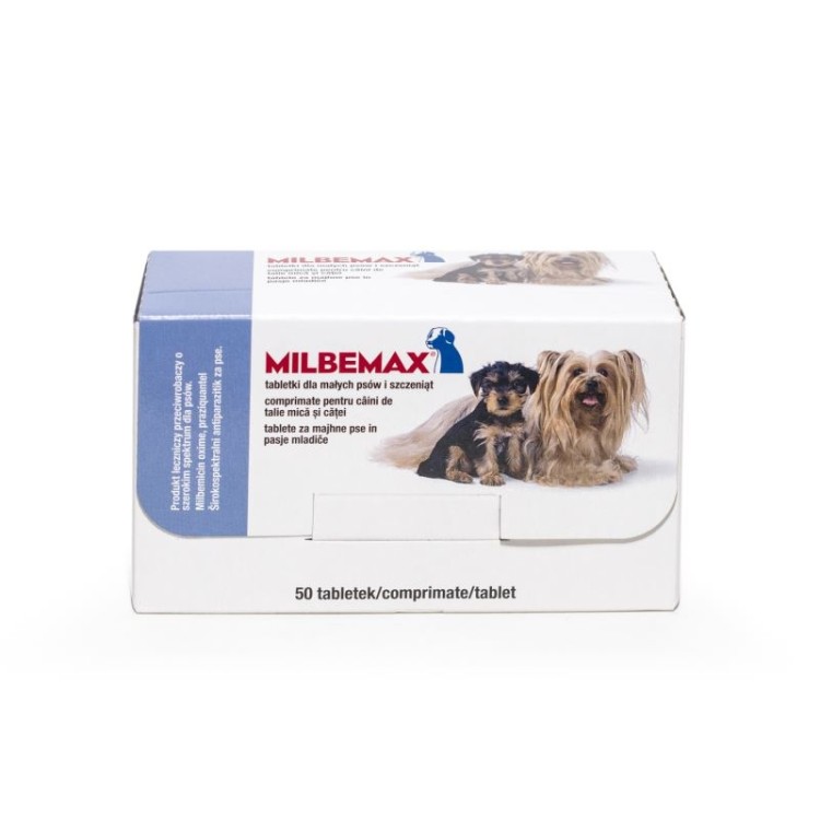 Milbemax Dog 2.5 / 25 mg (< 5 kg), 50 tablete